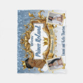 Couverture Polaire Royal African Prince Blue & Gold Elegance Photo (Devant)