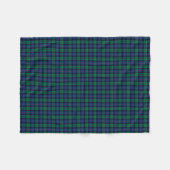 Couverture Polaire Royal Blue and Green Armstrong Clan Tartan (Devant (Horizontal))