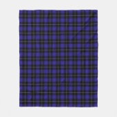 Couverture Polaire Royal Blue Black Plaid (Devant)