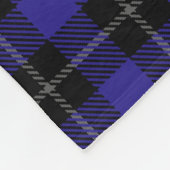 Couverture Polaire Royal Blue Black Plaid (Coin)