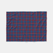 Couverture Polaire Royal Blue et Red Plaid Glenn Tartan (Devant (Horizontal))