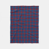 Couverture Polaire Royal Blue et Red Plaid Glenn Tartan (Devant)