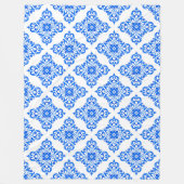 Couverture Polaire Royal Blue & White Delft Comme Motif (Devant)