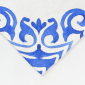 Couverture Polaire Royal Blue & White Delft Comme Motif (Coin)