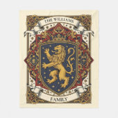 Couverture Polaire Royal Coat of Arms Luxury Lion Rampant (Devant)