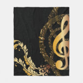 Couverture Polaire Royal Music Note or noir (Devant)