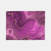 Couverture Polaire Royal Purple Et Gold Agate Abstrait (Devant (Horizontal))