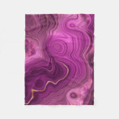 Couverture Polaire Royal Purple Et Gold Agate Abstrait (Devant)