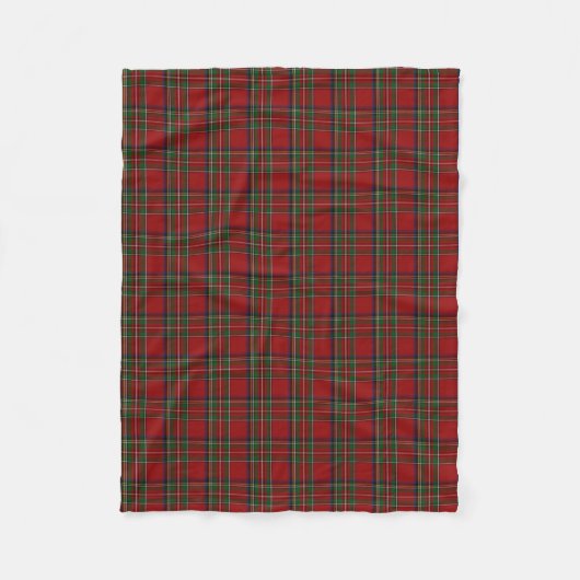 Couverture Polaire Royal Stewart Plaid Fleece Blanche (Devant)