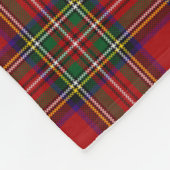Couverture Polaire Royal Stewart Tartan Plaid Scottish Clan Monogram (Coin)