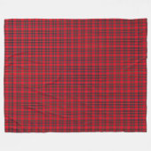 Couverture Polaire Royal Stewart tartan rouge noir plaid (Devant (Horizontal))