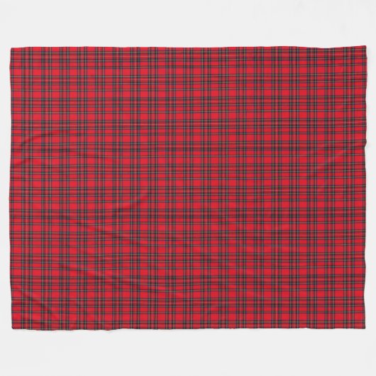 Couverture Polaire Royal Stewart tartan rouge noir plaid (Devant (Horizontal))