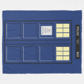 Couverture Polaire Royaume-Uni - Blue Police Public Call Box 1 (Devant (Horizontal))