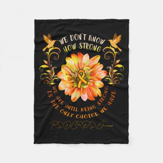 Couverture Polaire Rsrps Awareness Flower We Dont Know How Strong (Devant)