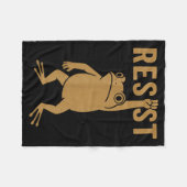 Couverture Polaire Rtland Frog Funny City Art - Rtland Frog Protest  (Devant (Horizontal))