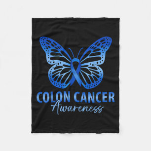 Couverture Polaire Ruban bleu de sensibilisation au cancer colorectal