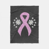 Couverture Polaire Ruban Chalkboard Pink Awareness (Devant)