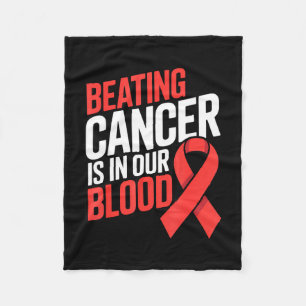 Couverture Polaire Ruban de guerrier de lutte contre le cancer lympho