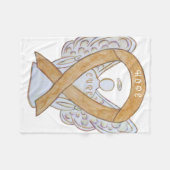 Couverture Polaire Ruban de sensibilisation à l'ambre Appendice Couve (Devant (Horizontal))