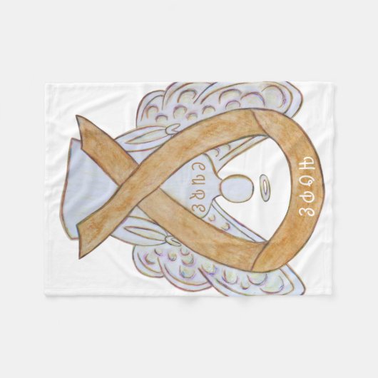 Couverture Polaire Ruban de sensibilisation à l'ambre Appendice Couve (Devant (Horizontal))