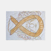 Couverture Polaire Ruban de sensibilisation à l'ambre Appendice Couve (Devant (Horizontal))
