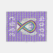 Couverture Polaire Ruban de sensibilisation au cancer de la vessie Co (Devant (Horizontal))