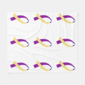 Couverture Polaire Ruban de sensibilisation (cancer de la vessie) (Devant (Horizontal))