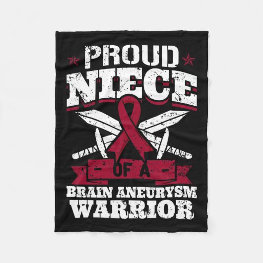 Couverture Polaire Ruban De Sensibilisation Du Guerrier À L'Aneurysme (Devant)