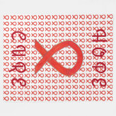 Couverture Polaire Ruban de sensibilisation Rouge sur mesure Chimo Co (Devant (Horizontal))