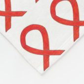 Couverture Polaire Ruban de sensibilisation Rouge sur mesure Chimo Co (Coin)