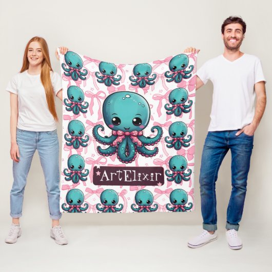 Couverture Polaire Ruban d'octopus (En situation)