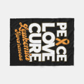 Couverture Polaire Ruban Love Cure Support Leukemia Sensibilisation (Devant (Horizontal))