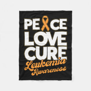 Couverture Polaire Ruban Love Cure Support Leukemia Sensibilisation