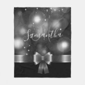 Couverture Polaire Ruban noir et blanc (Devant)