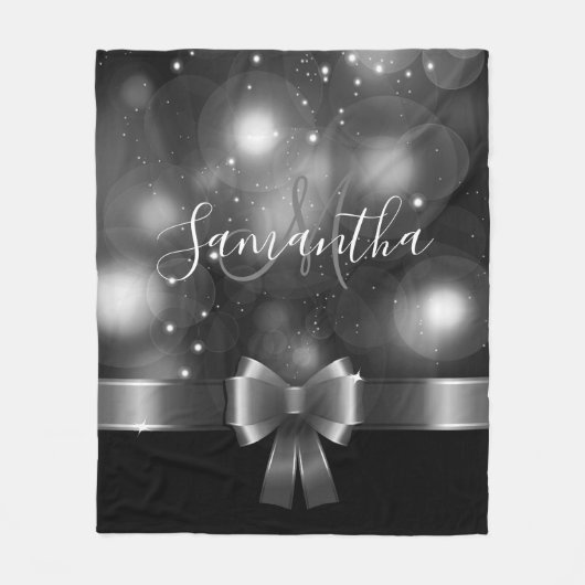 Couverture Polaire Ruban noir et blanc (Devant)