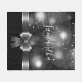 Couverture Polaire Ruban noir et blanc (Devant (Horizontal))