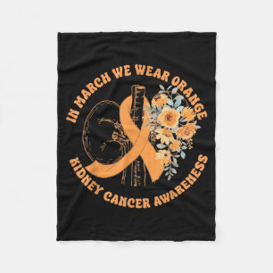 Couverture Polaire Ruban orange de sensibilisation au cancer du rein