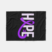 Couverture Polaire Ruban pourpre Sensibilisation à la maladie d'Alzhe (Devant (Horizontal))