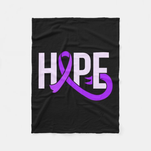 Couverture Polaire Ruban pourpre Sensibilisation à la maladie d'Alzhe (Devant)