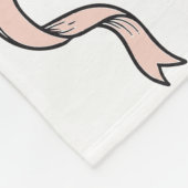 Couverture Polaire Ruban rose mignon et tendance en noir (Coin)