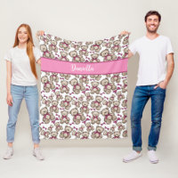 Ruban rose motif personnalisé mignon nounours