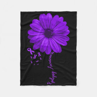 Couverture Polaire Ruban Violet de Sensibilisation à l'Épilepsie Nove