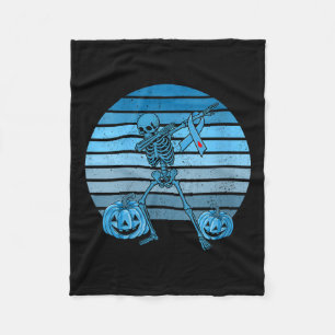 Couverture Polaire Rubans de sensibilisation au diabète de squelette 