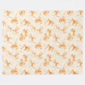 Couverture Polaire Rubans Orange Pêche (Devant (Horizontal))