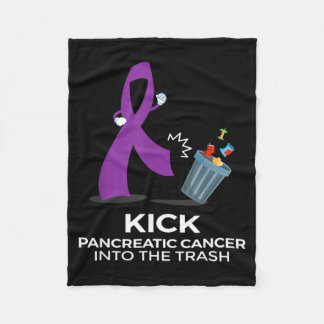 Couverture Polaire Rubans violets pour la sensibilisation au cancer d