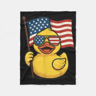Couverture Polaire Rubber Duck Usa Drapeau Fête de l'Indépendance Bai