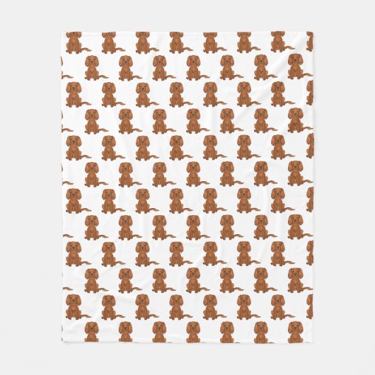 Couverture Polaire Ruby Cavalier King Charles Motif espagnol (Devant)