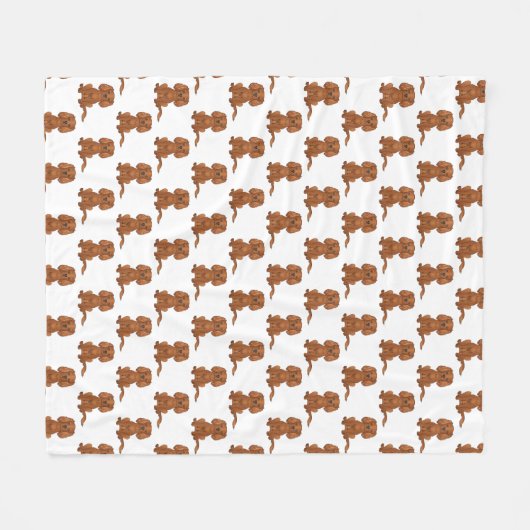 Couverture Polaire Ruby Cavalier King Charles Motif espagnol (Devant (Horizontal))