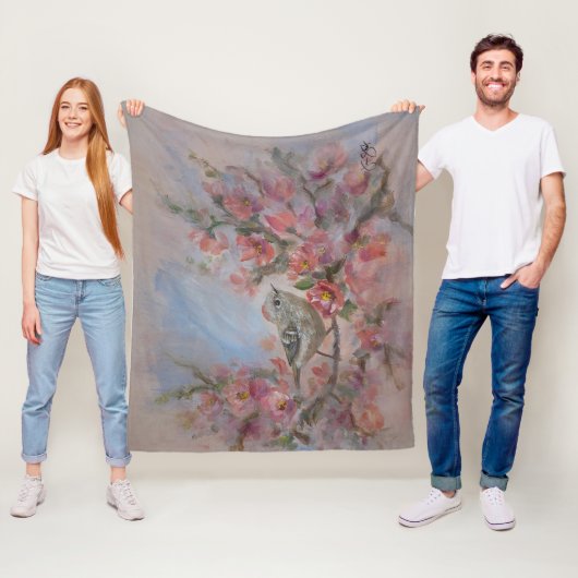 Couverture Polaire Ruby Kinglet Bird (En situation)