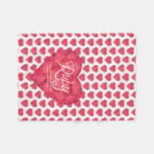 Couverture Polaire Ruby nom signifiant aquarelle carotte (Devant (Horizontal))